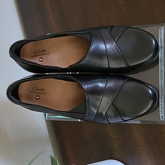 Clarks Rosalyn Adele Black Leather - Picture 2 of 12